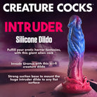 Intruder Alien Silicone Dildo with suction cup base and cosmic cock design for water-based lubricants