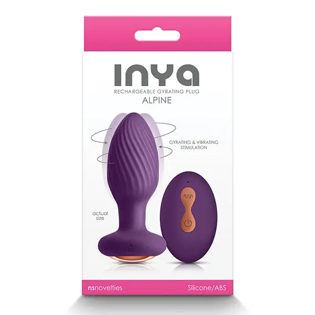 INYA Alpine Rechargeable Gyrating Plug Purple - Purple - Butt Plug