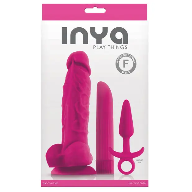 INYA Play Things Set Purple - Pink - Realistic Dildo