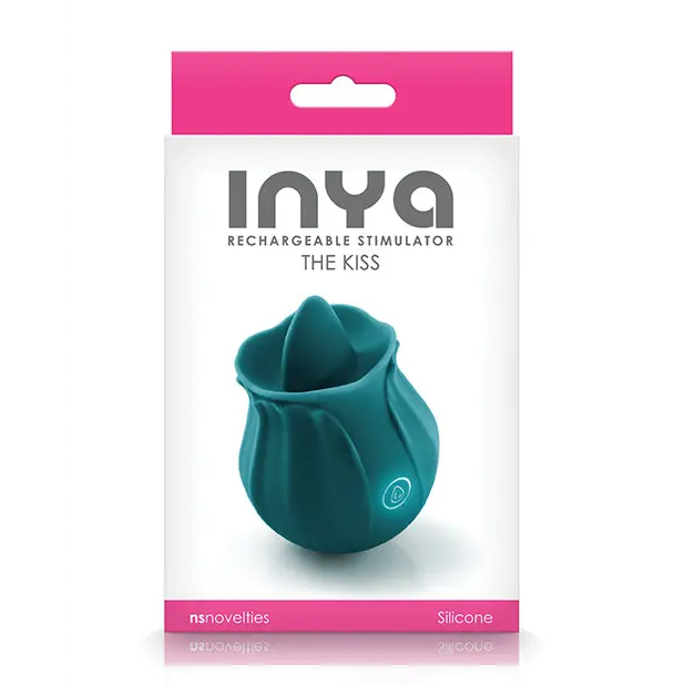 INYA The Kiss Rechargeable Stimulator Dark Teal - Dark Teal - Clitoral Stimulant