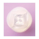 White plastic bottle cap with square indentation for Iroha Petit Lily by Tenga - Clear