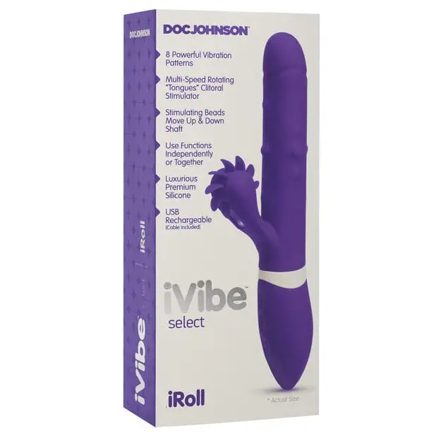 Doc Johnson Vibrator Purple Ivibe Select Iroll at the Haus of Shag