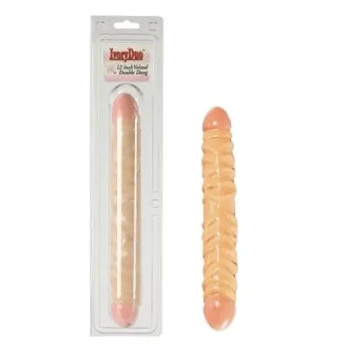 CalExotics Dildos Ivory Duo-12in Double Dong Veined at the Haus of Shag