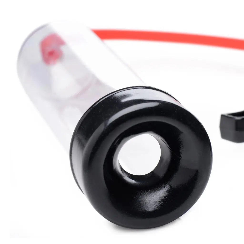 Jack Mate Penis Pump - Black and White Tube with Red Cord for Enhanced Performance