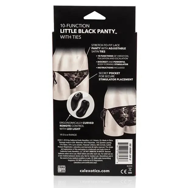 CalExotics Stimulators Jack Rabbit Remote Control Little Black Panty - 10 Function at the Haus of Shag