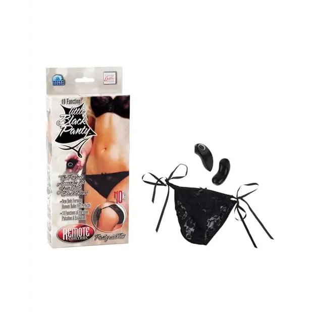 CalExotics Stimulators Jack Rabbit Remote Control Little Black Panty - 10 Function at the Haus of Shag