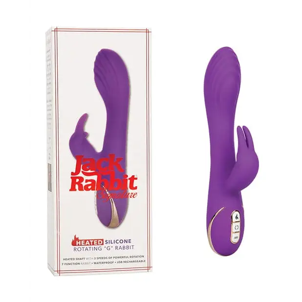 CalExotics Vibrator Jack Rabbit Signature Heated Silicone Rotating G Rabbit at the Haus of Shag