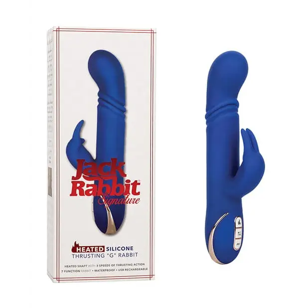 CalExotics Vibrator Jack Rabbit Signature Heated Silicone Thrusting G Rabbit at the Haus of Shag