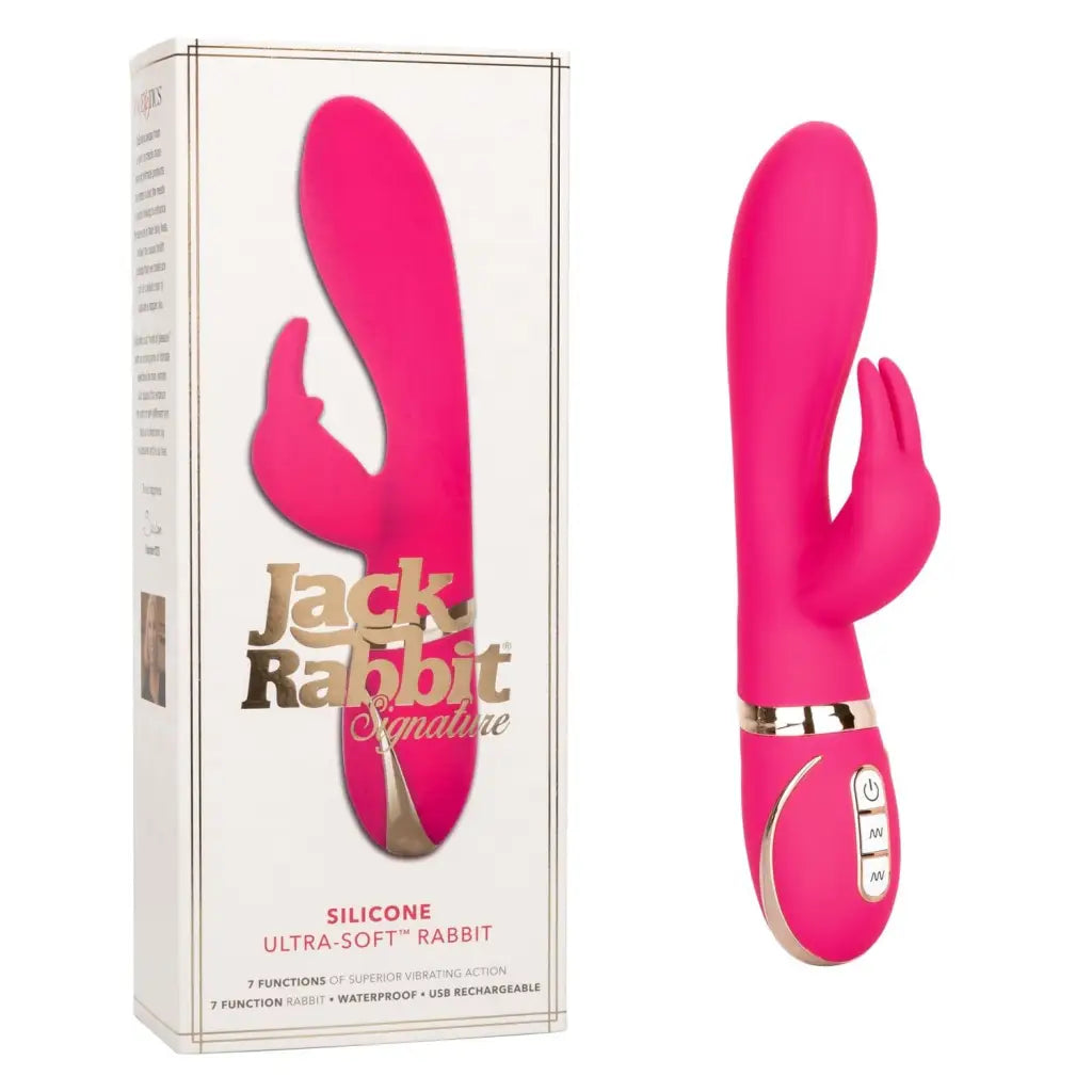 CalExotics Vibrator Jack Rabbit Signature Silicone Ultra-soft Rabbit at the Haus of Shag