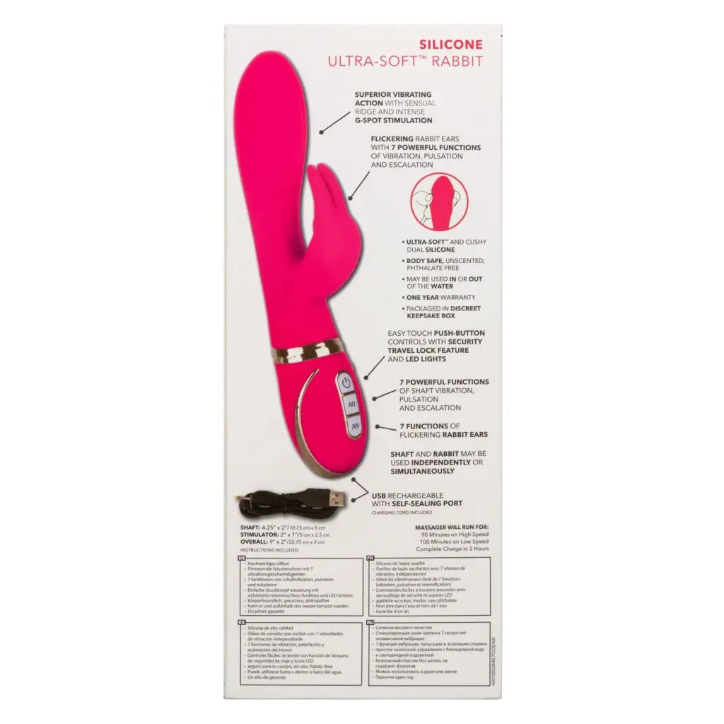 CalExotics Vibrator Jack Rabbit Signature Silicone Ultra-soft Rabbit at the Haus of Shag