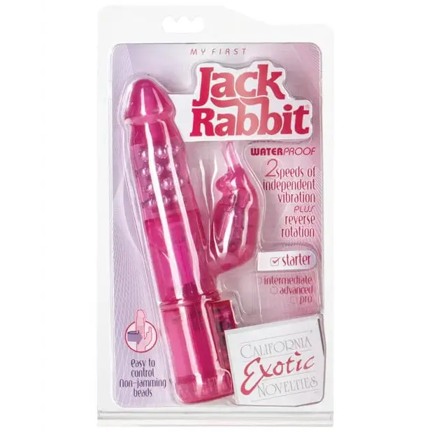 CalExotics Vibrator Pink Jack Rabbits My First Waterproof at the Haus of Shag