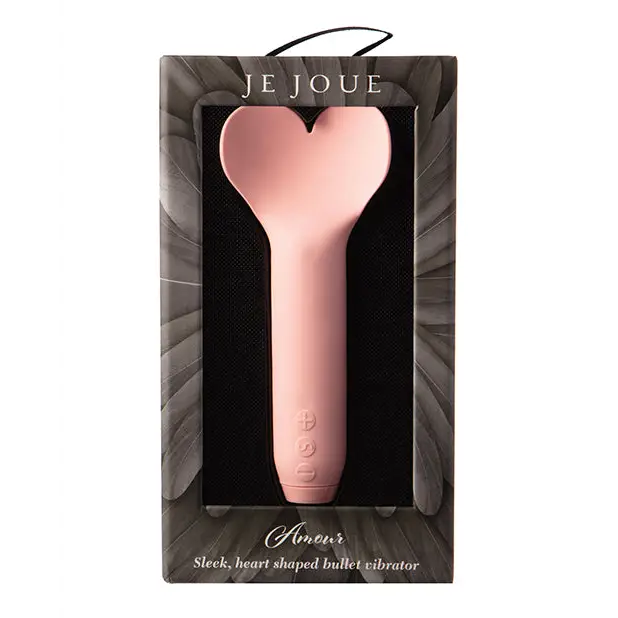 Je Joue Amour Rechargeable Silicone Heart-Shaped Fluttering Tip Bullet Vibrator Pale Rosette - Bullet Vibrator