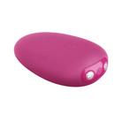 Close up of Je Joue Mimi Soft Rechargeable Silicone Clitoral Vibrator Fuchsia with light