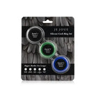 Je Joue Silicone Cock Ring 3-Piece Set Black/Green/Blue - Cock Ring