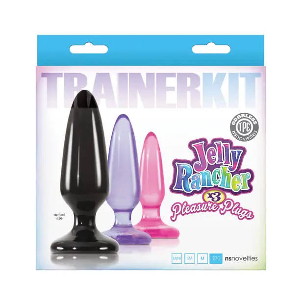 Jelly Rancher Pleasure Plugs Trainer Kit - Multi-Color - Butt Plug