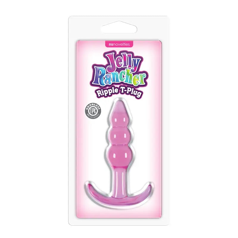 Jelly Rancher T Plug Ripple - Pink - Butt Plug