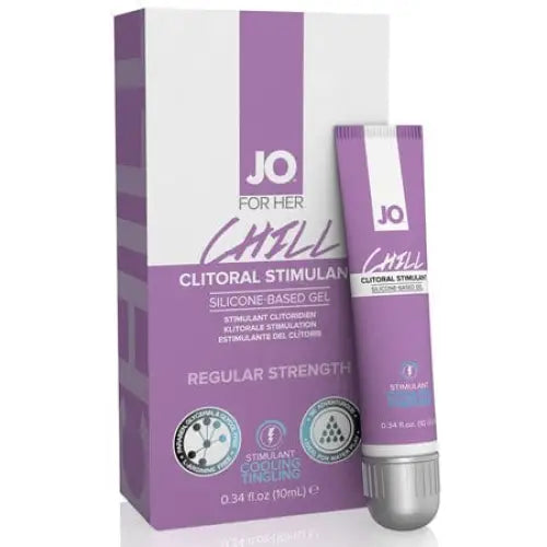 JO Enhancers and Stimulants JO Chill Clitoral Gel - Cooling - Stimulant (Silicone-Based) 0.34 fl oz / 10 ml at the Haus of Shag