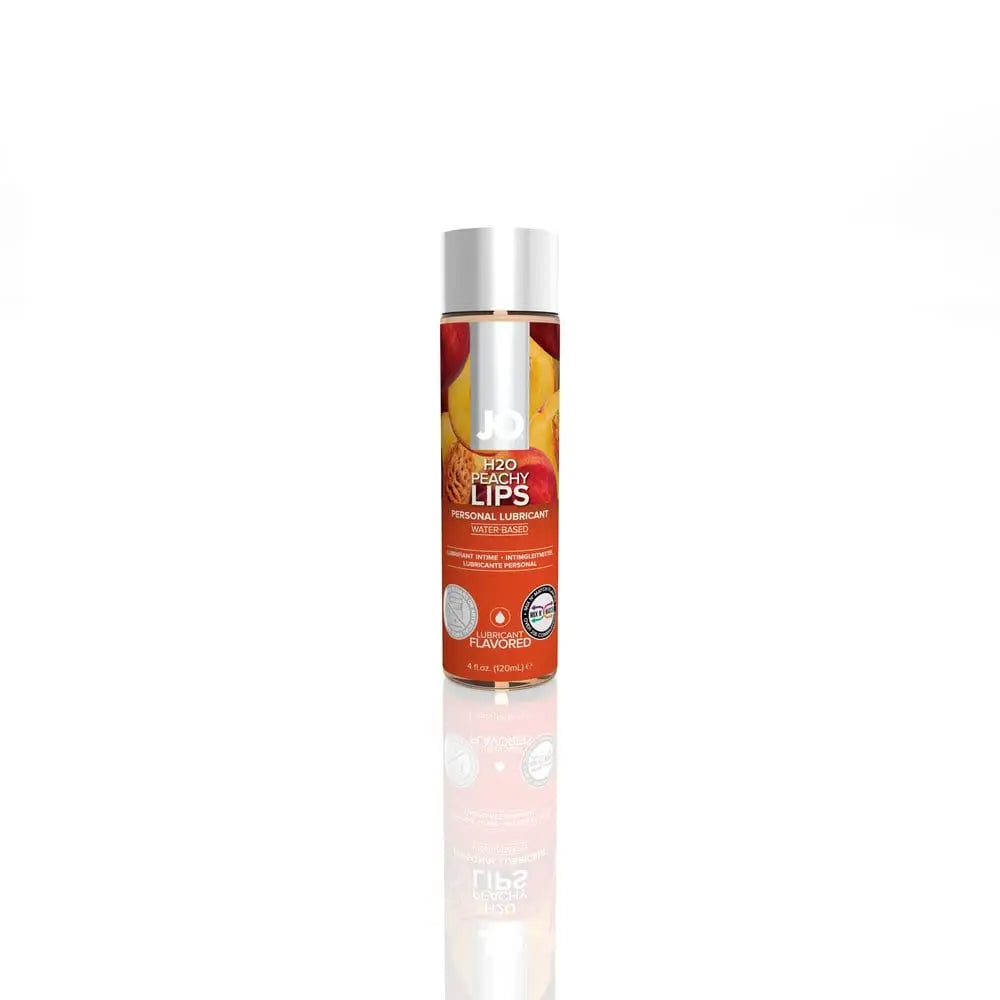 JO Lubricants and Toy Cleaners Jo H20 Peaches Lips 4 oz. & Vanilla Cream 1 oz. at the Haus of Shag