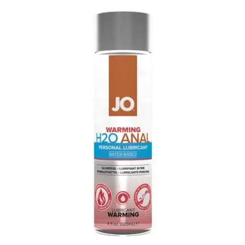 JO H2O Anal Warming Lubricant - Water-Based 2 oz / 60 ml ideal for enhanced comfort