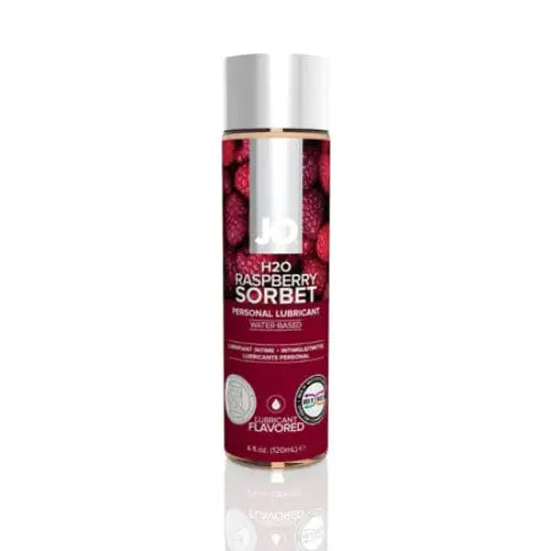 JO Lubricants and Toy Cleaners Raspberry Sorbet / 4 Oz JO H2O Flavored - Strawberry - Lubricant (Water-Based) 4 fl. oz. / 120 ml at the Haus of Shag