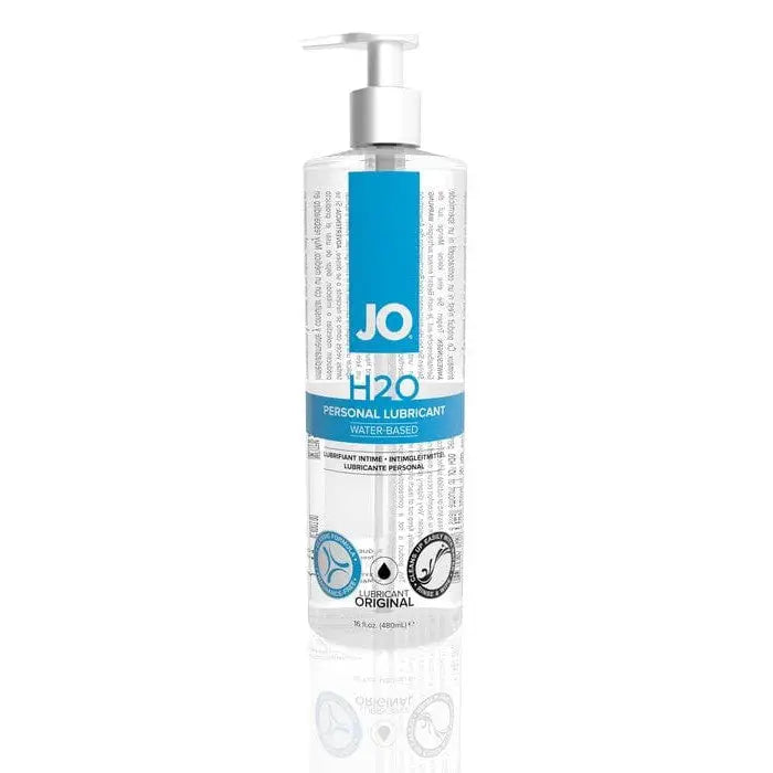 JO H2O Original water-based lubricant, pump dispenser, 16 fl oz / 480 ml packaging