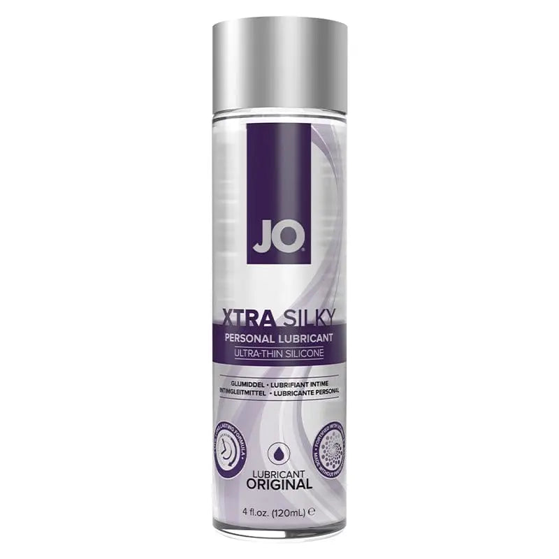 Jo Xtra Silky Silicone 2 oz personal lubricant with ultra-thin silky silicone formula