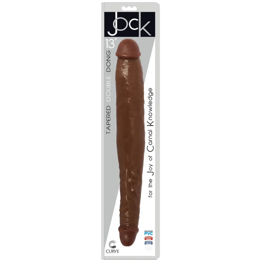 Curve Novelties Dildos Brown Jock 13 Inch Tapered Double Dong at the Haus of Shag