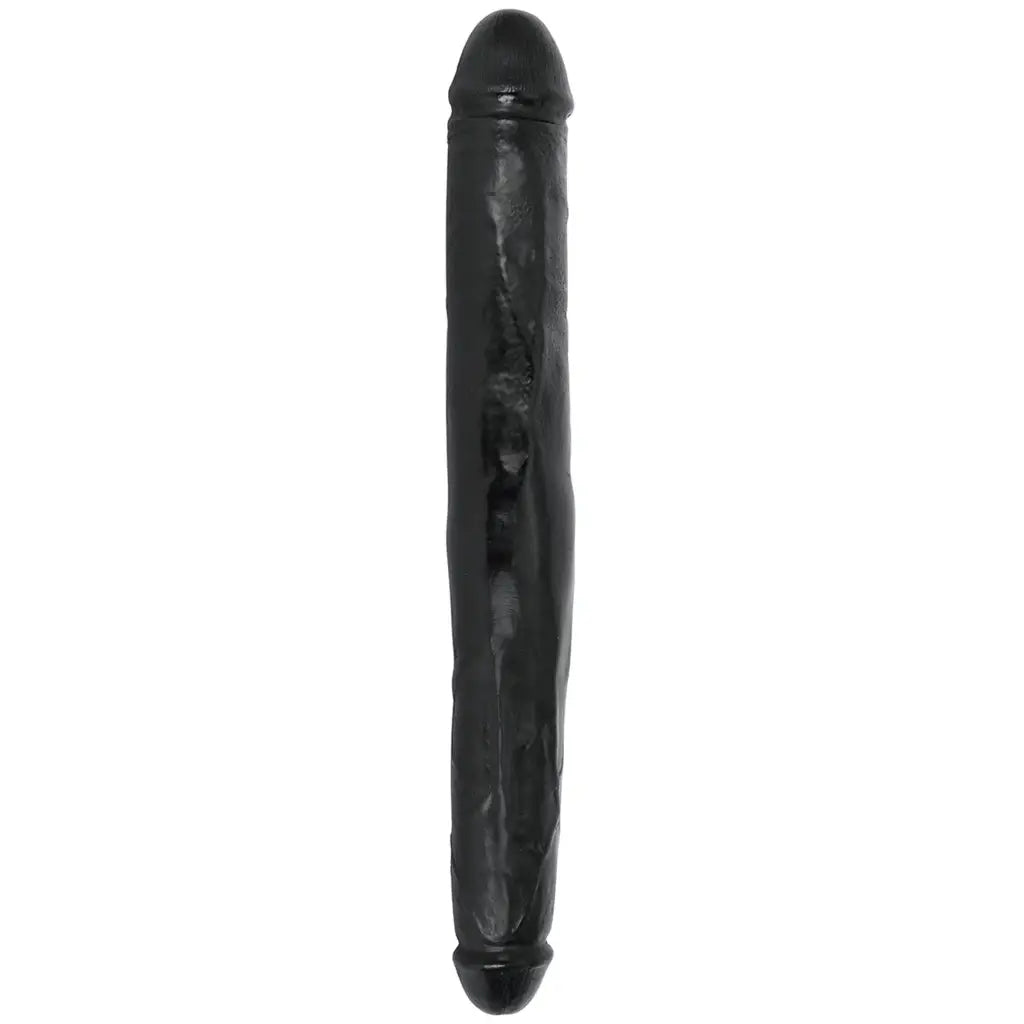 Jock 18 Inch Tapered Double Dong - Black cylindrical adult product with rounded ends