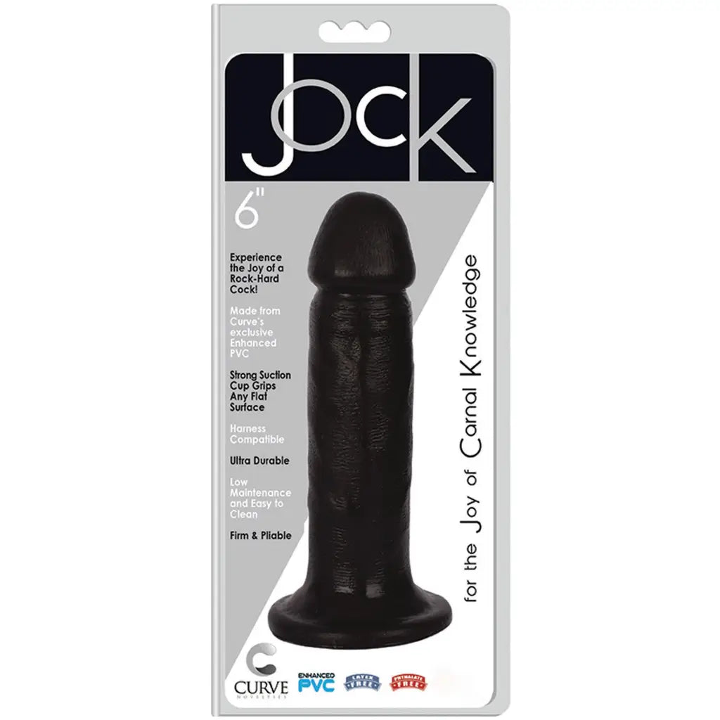 Jock Dong 6in. (Vanilla) - Black - Realistic Dildo