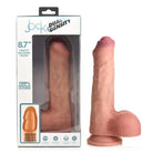 Jock Uncut 8.7 in. Dual Density Silicone Dildo with Balls Light - Realistic Dildo