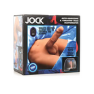 Jock Vibrating & Squeezing Male Masturbator with Posable 7 in. Dildo Medium - Manual Stroker