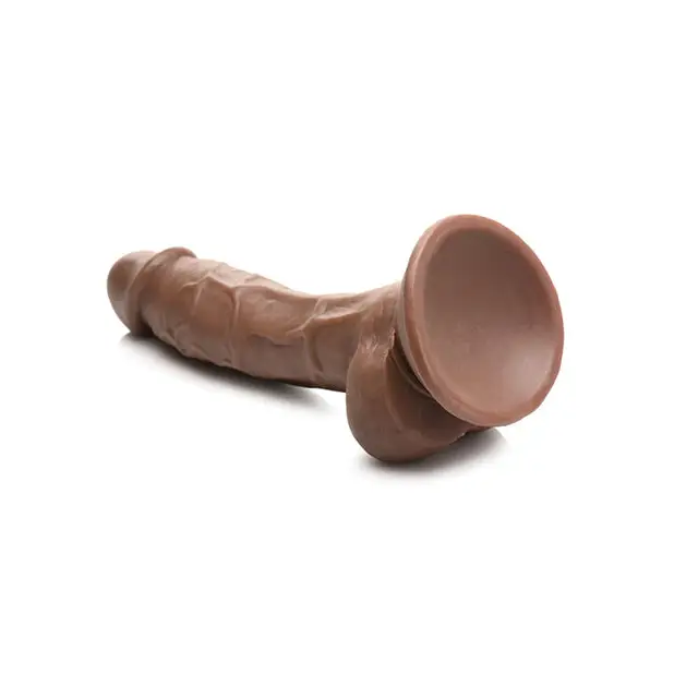 Jock Weightlifting Wesley 7 in. Dildo with Balls Dark, topped with a chocolate covered cup