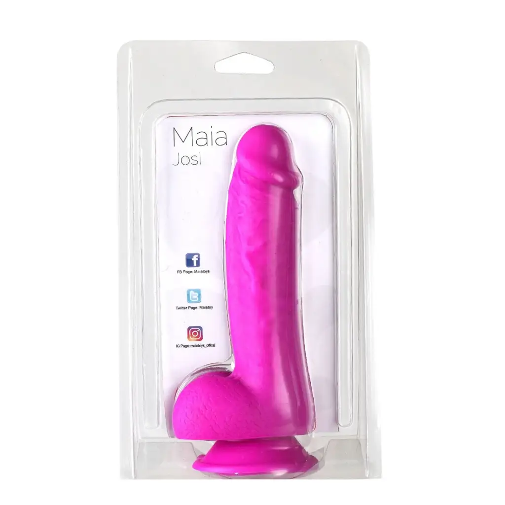 Josi 8in Realistic Silicone Dong Purple - Realistic Dildo