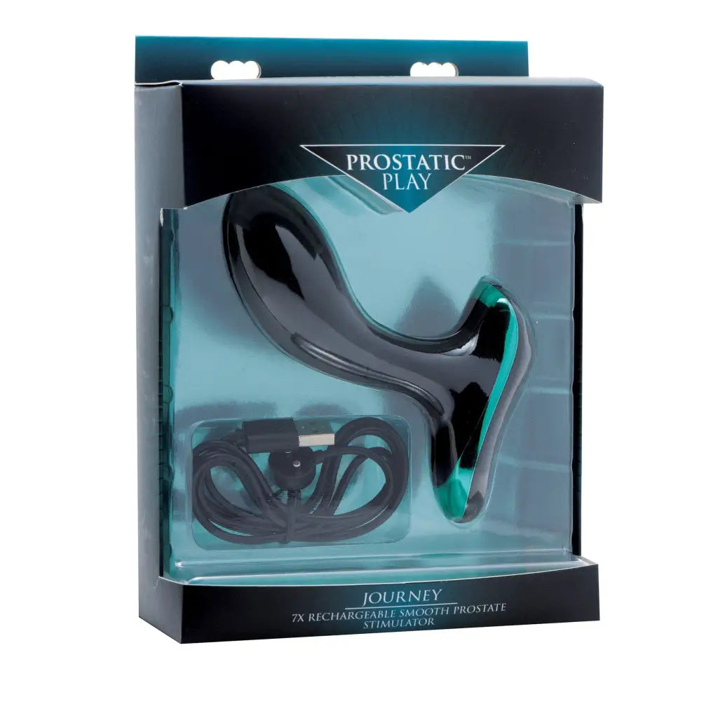 Prostatic Play Prostate Vibrator Journey 7x Rechargeable Smooth Prostate Stimulator at the Haus of Shag