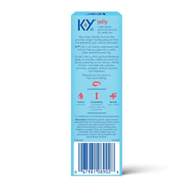 K-Y Jelly Classic Personal Lubricant 4 oz. Tube - Water Based Lubricant