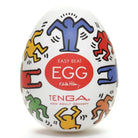 Keith Haring Tenga Egg with colorful stylized human figures in artistic design