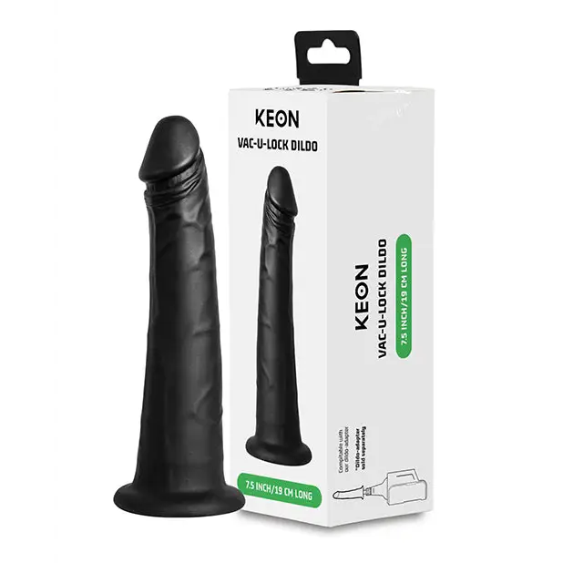 Kiiroo Keon Vacuum Lock Dildo - Black - Realistic Dildo