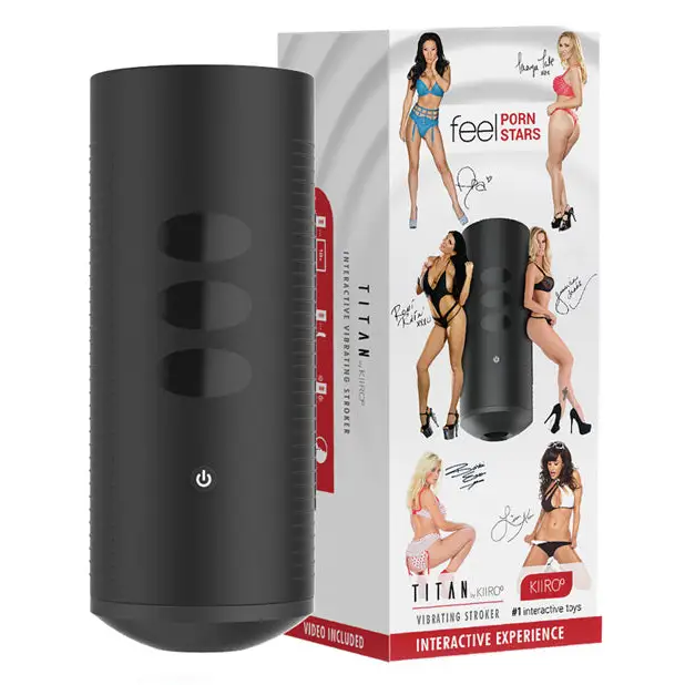 Kiiroo Titan The Experience Interactive Vibrating Stroker - Black - Manual Stroker