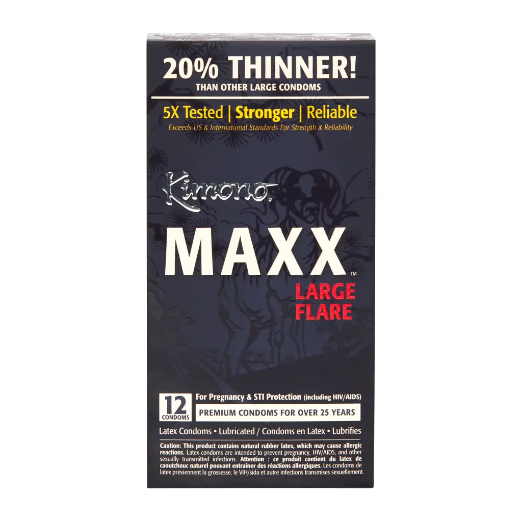 Kimono Maxx Large Flare - 12 Packs - Condoms