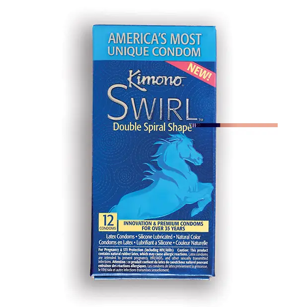 Kimono Swirl Condom - Pack Of 12 - Condoms