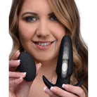 Kinetic Thumping 7x Anal Plug - curved electronic massager with intuitive buttons