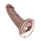 King Cock 6’ realistic dildo with suction cup base made of flesh-toned silicone material