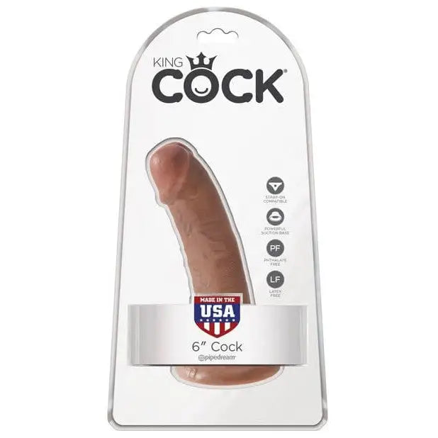 Packaged King Cock 6’ Realistic Dildo with Suction Cup Base, lifelike adult novelty product