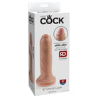 King Cock 6’ Uncut Dildo in realistic flesh-colored silicone packaging