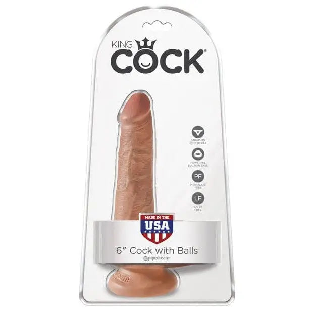 King Cock 6’ Cock with Balls in retail packaging for adult novelty use