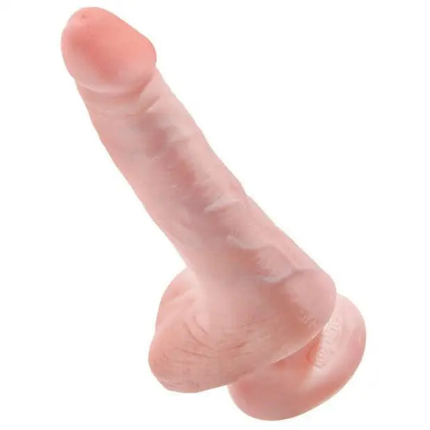 King Cock 6’ cock w balls, flesh-colored silicone, realistic phallic shape sex toy