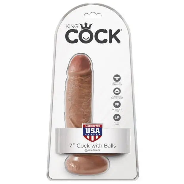 King Cock 7’ Cock w Balls - Realistic Adult Novelty Product in Retail Packaging