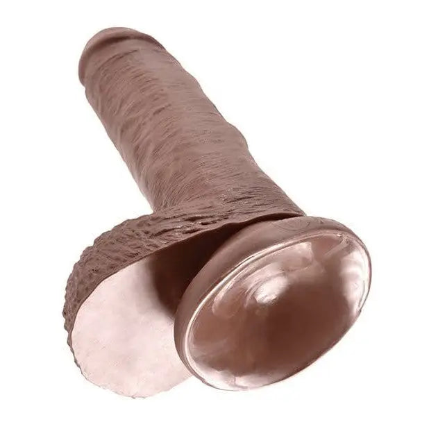 Flesh-colored King Cock 7’ Cock with Balls - Phallic silicone sex toy with textured surface