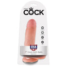 King Cock 7’ cock w balls: flesh-colored silicone adult toy in retail packaging