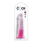 King Cock Clear 8in Pink - Pink - Realistic Dildo